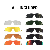 Lenses: Clear, 19.00; Yellow, Flash Reflection, 29.00; Orange, 29.00; Smoke polarized (TAC coated) 49.00; Smoke, Flash Reflection, 39.00; Smoke, REVO coated, 39.00; Photochrome, Injection, 39.00; Smoke, 29.00; Green, Flash Reflection, 39.00