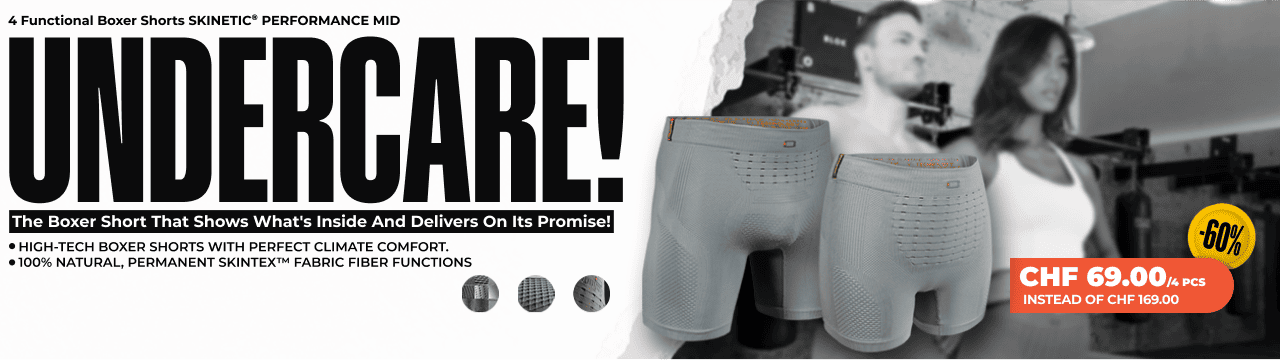 Set of 4 Functional Boxer Shorts SKINETIC® PERFORMANCE MID - Men/Women