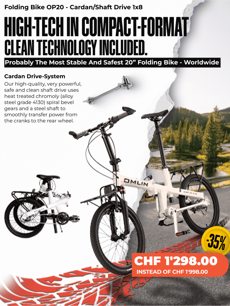 Folding Bike OP20 - Cardan/Shaft Drive 1x8