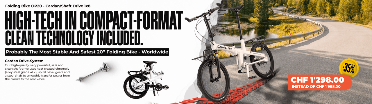 Folding Bike OP20 - Cardan/Shaft Drive 1x8