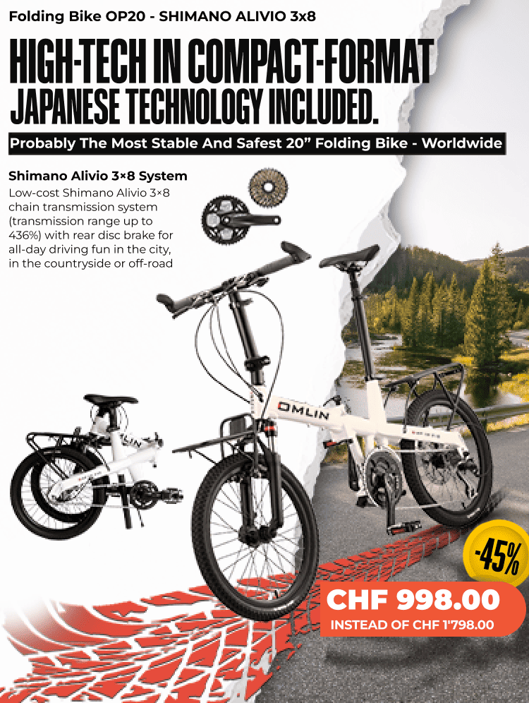 Folding Bike OP20 - SHIMANO ALIVIO 3x8