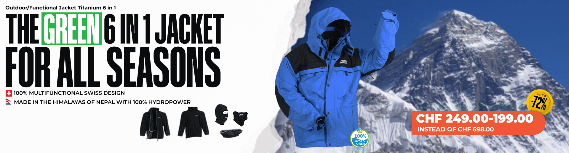 Outdoor/Functional Jacket TITANIUM 6 IN 1 - Men/Women