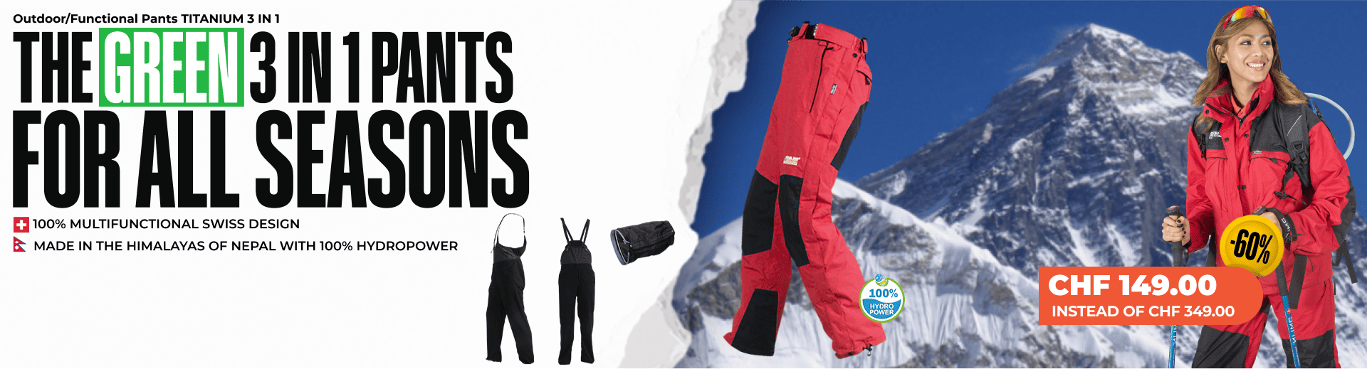Outdoor/Functional Pants TITANIUM 3 IN 1 - Women