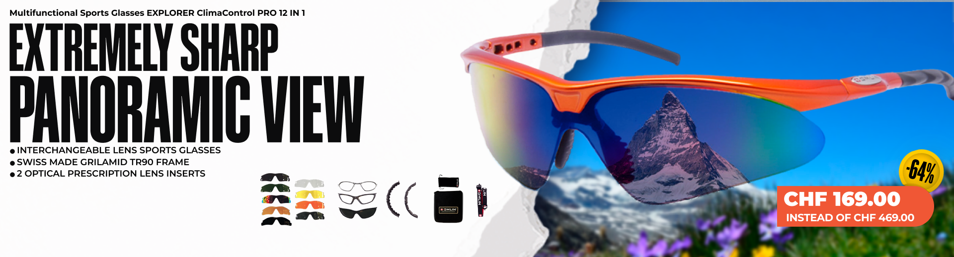 Multifunctional Sports Glasses EXPLORER ClimaControl PRO 12 IN 1
